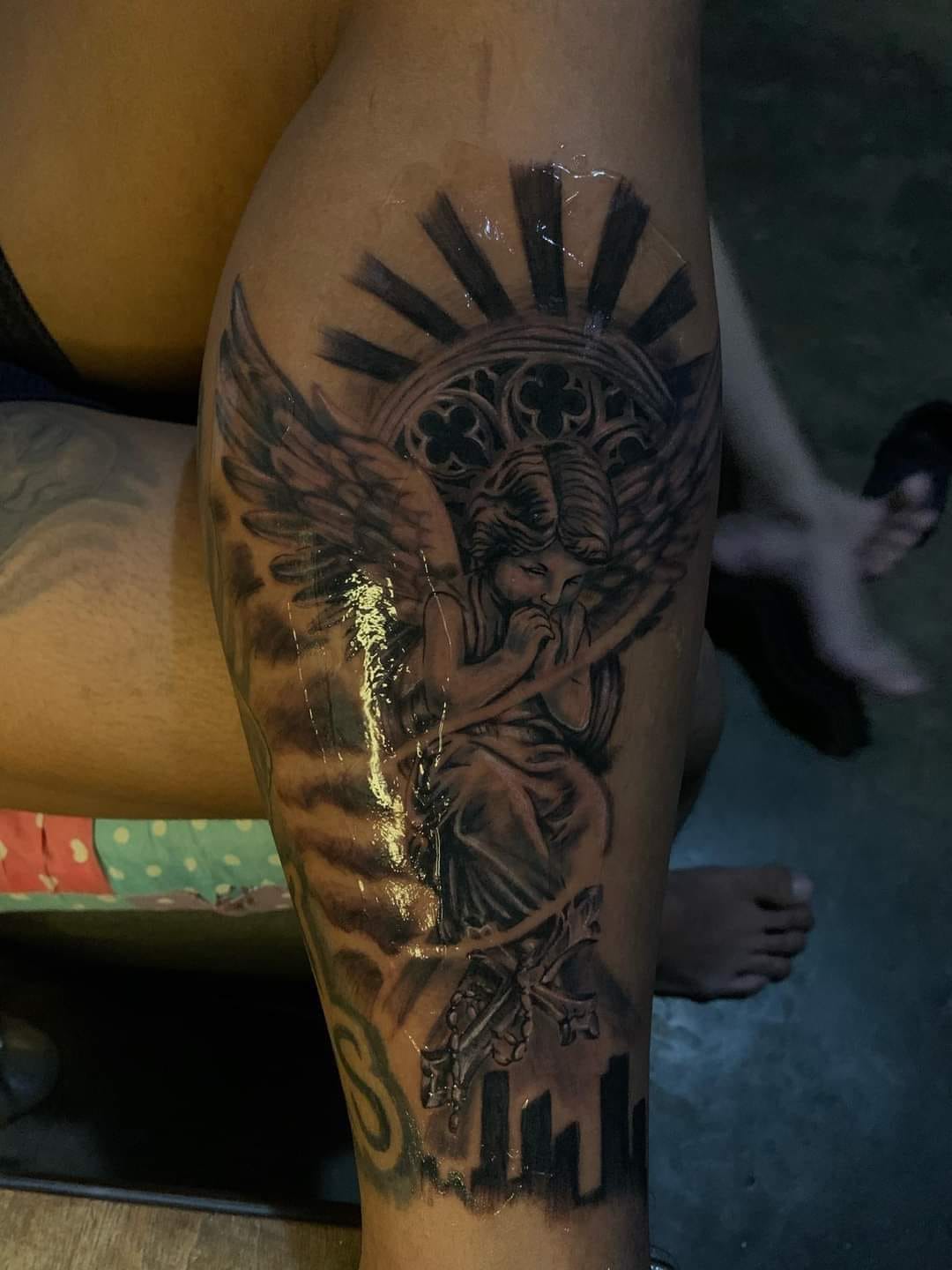 Custom illustrative tattoo sample